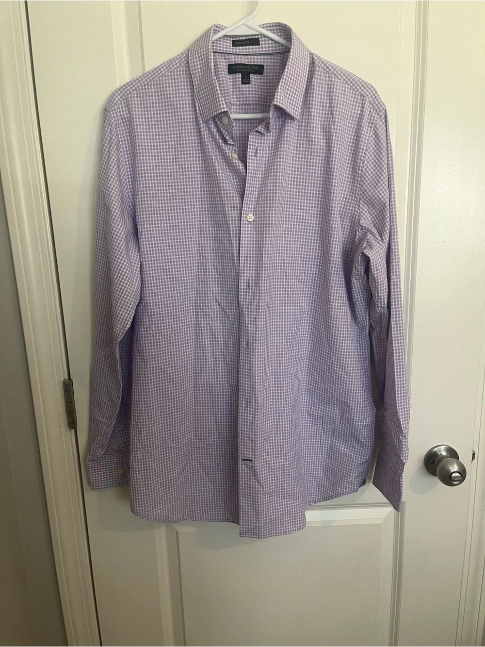 J. Crew Lilac Gingham Men's Dress Shirt